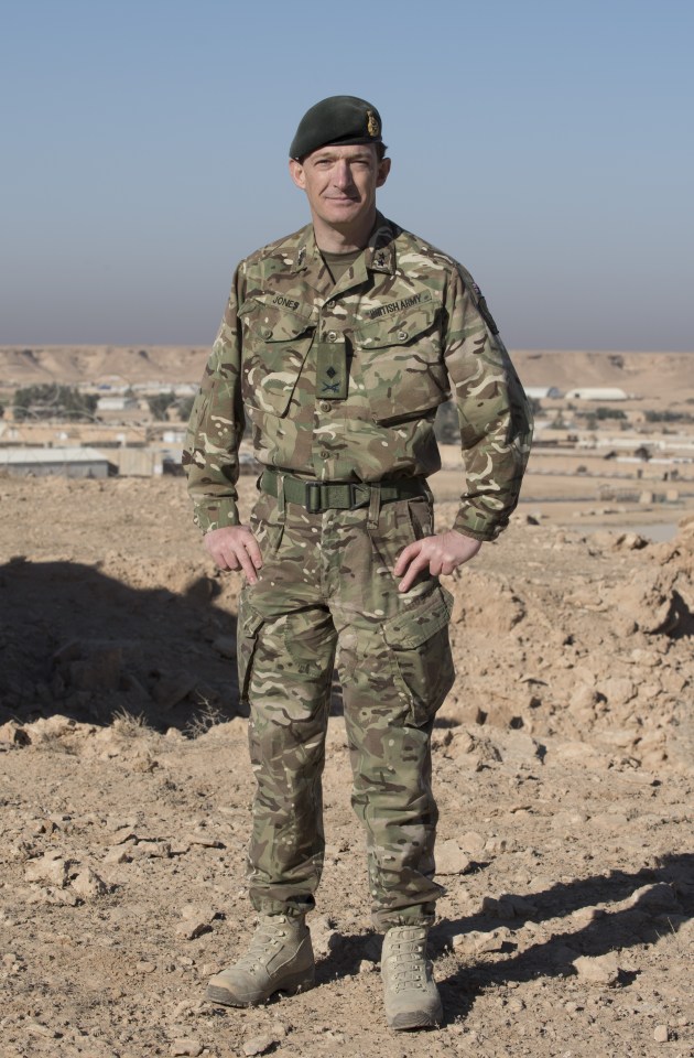 Tough campaign ... Major General Rupert Jones challenged Trump to ask Isis if they were being hit hard enough