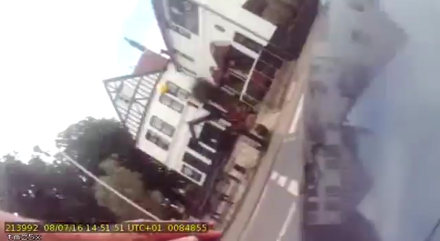 The bodycam footage captured the moment the traffic warden was mowed down