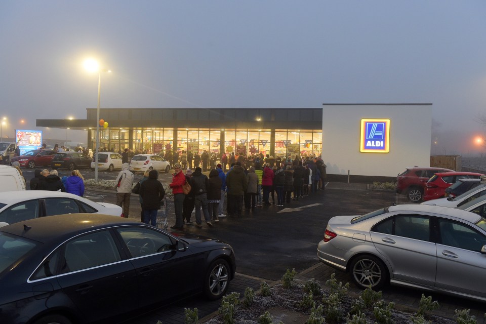 Aldi store opening, Newton Mearns Glasgow.