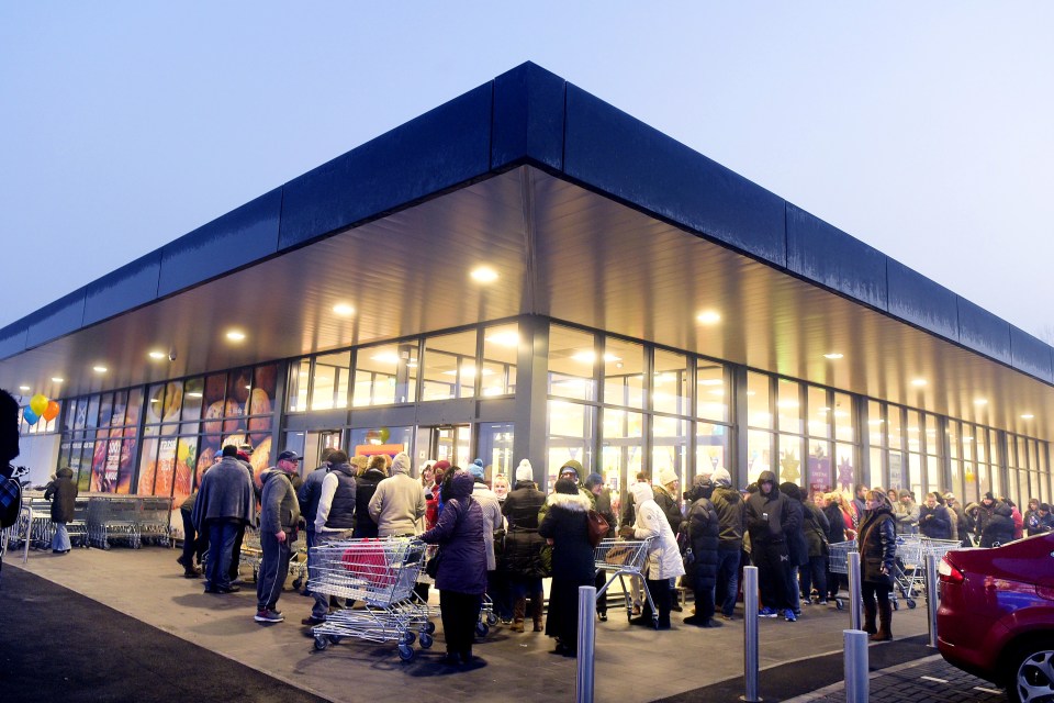 Aldi store opening, Newton Mearns Glasgow.