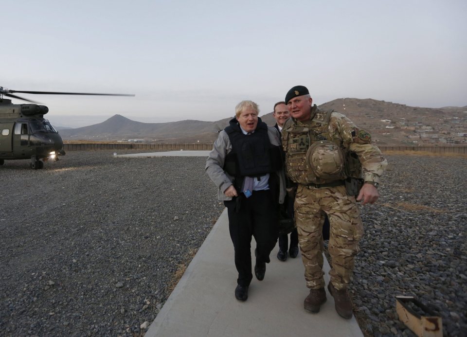 Mr Johnson visited Camp Qargha in Kabul as he hailed Britain¿s 'vital contribution' to defending and improving Afghanistan