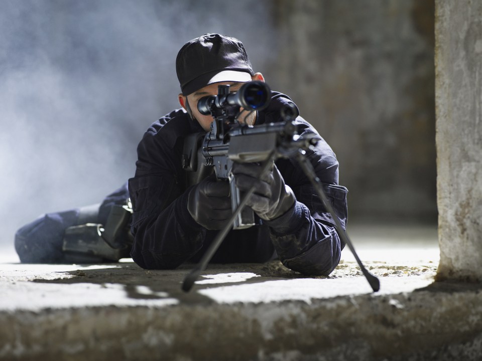 Deadly... Elite SAS marksman will protect festive shoppers, it is claimed