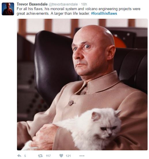 Another said scheming bond villain Ernst Blofeld was a 'larger than life leader'
