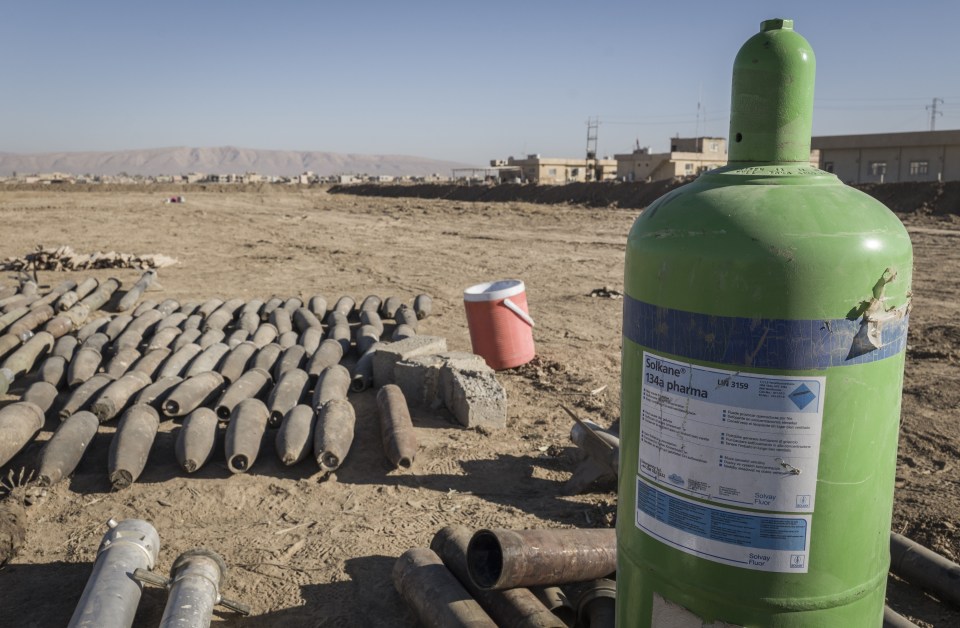 General views of ISIS chemical weapons in Iraq