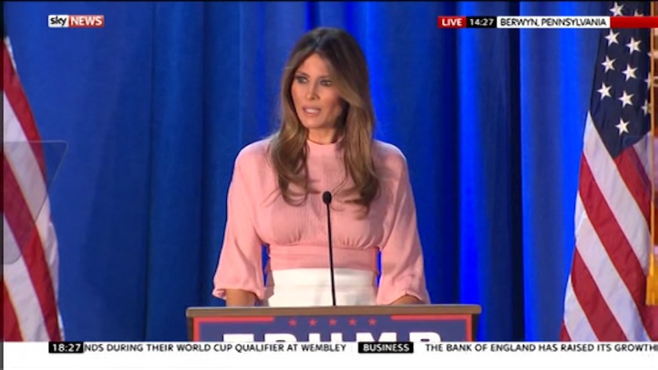Melania Trump makes first speech since plagiarising Michelle Obama