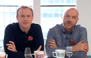 Channel 4's Sunday Brunch, fronted by Tim Lovejoy and Simon Rimmer, was slammed for not marking the two-minute silence for Remembrance Sunday