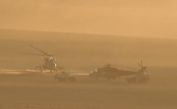 The two gunships were taking part in an anti-rebel mission