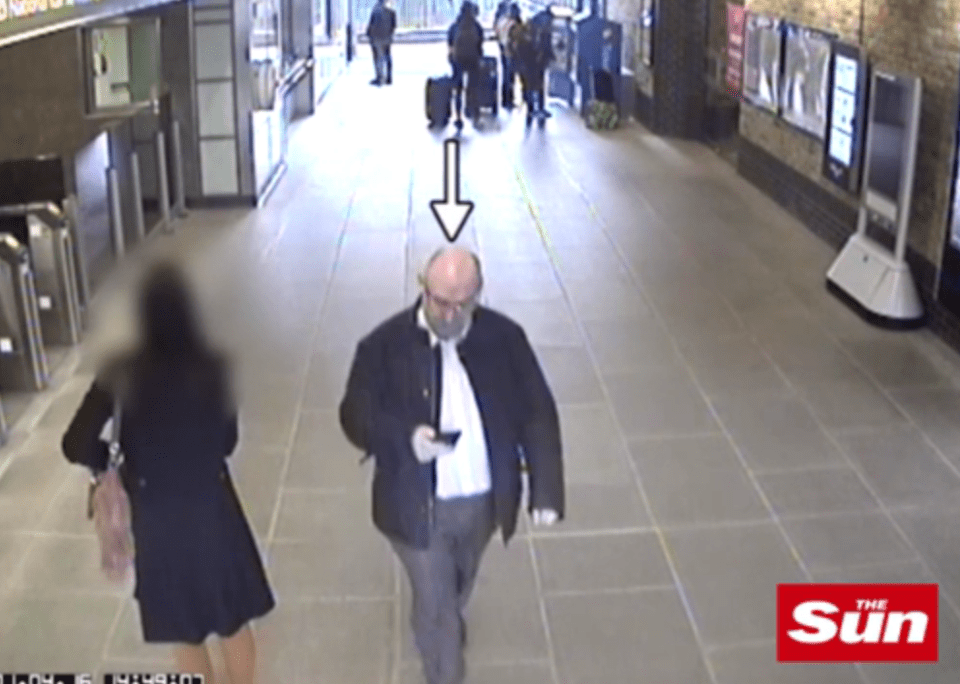 The court was shown CCTV footage shows PC Gordon Semple at Blackfriars Station on the day he went to Brizzi’s flat in Southwark