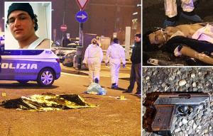 Berlin Christmas market killer Anis Amri lies dead in the street after 3am gun battle while screaming 'Allahu Akbar'