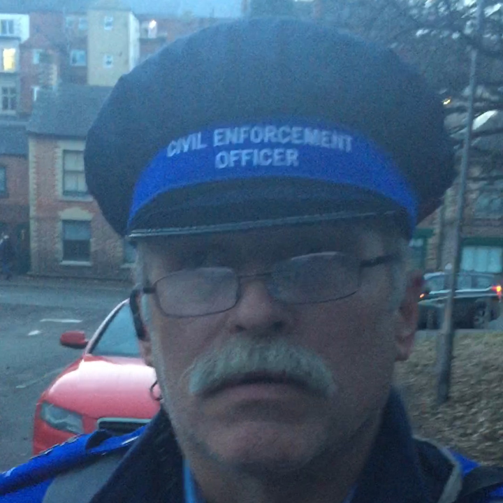  A traffic warden got an earful when an angry motorist confronted him over his parking