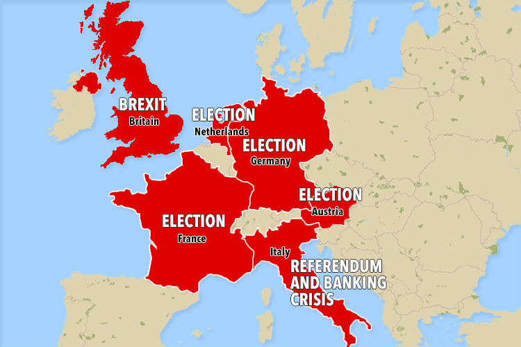 Many countries around Europe face political changes over the next year