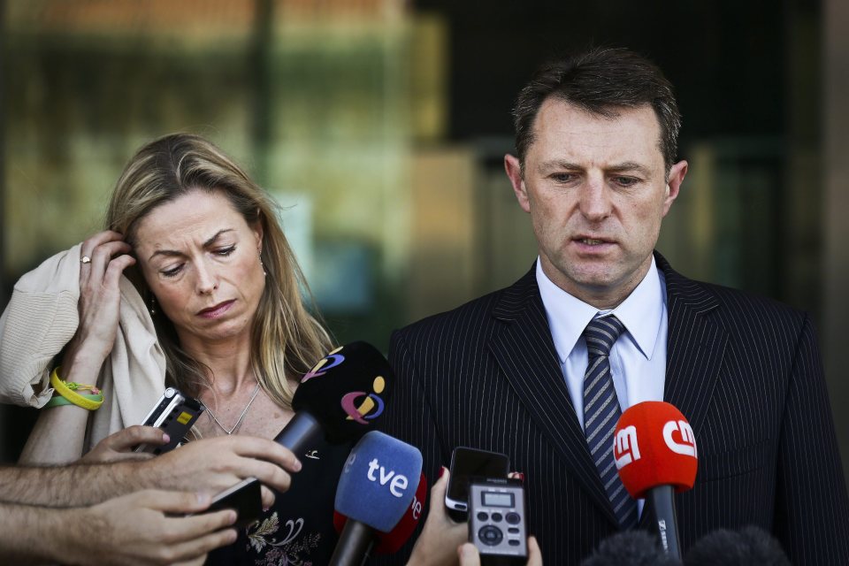  Gerry and Kate McCann, pictured in July 2014, have said they wanted to stop the smears about their daughter's disappearance