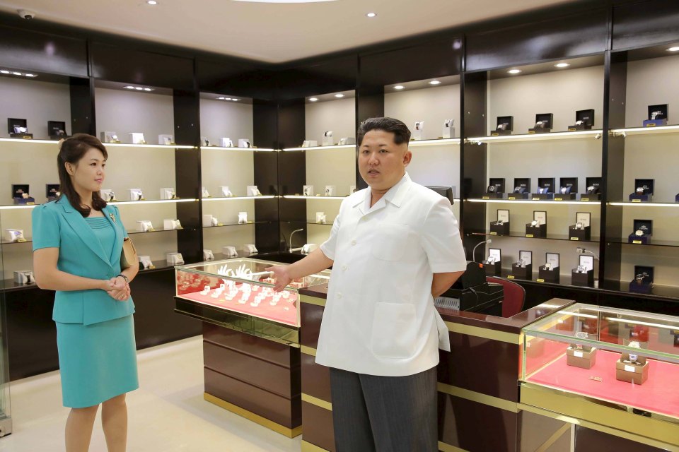 Kim and his wife as he gives field guidance at Pyongyang International Airport new Terminal 