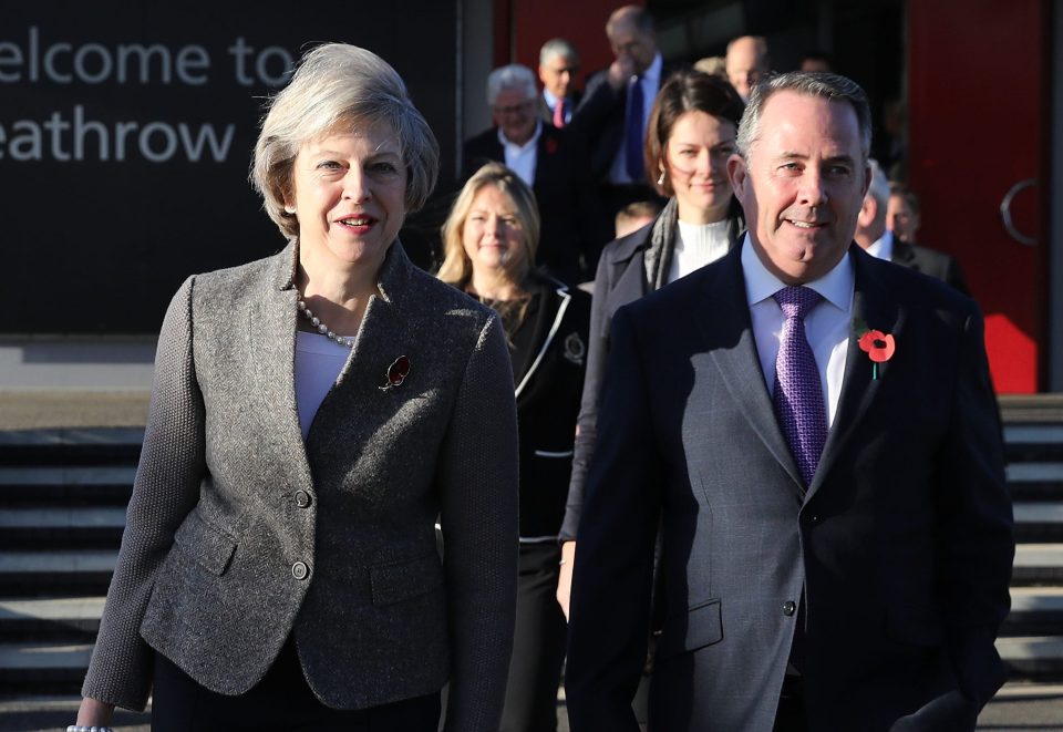 Theresa May Takes A British Trade Delegation To India Departure