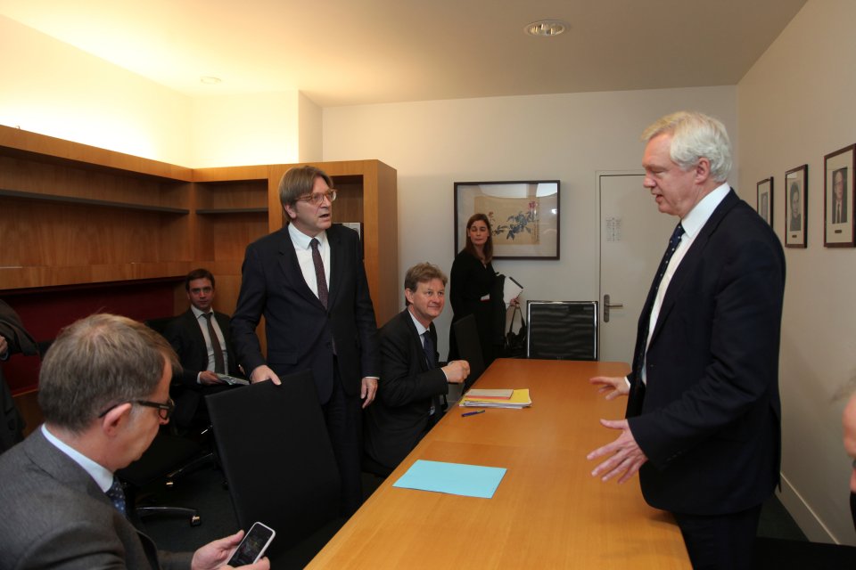 Mr Davis has already had preliminary meetings with Guy Verhofstadt, the European Parliament's chief negotiator