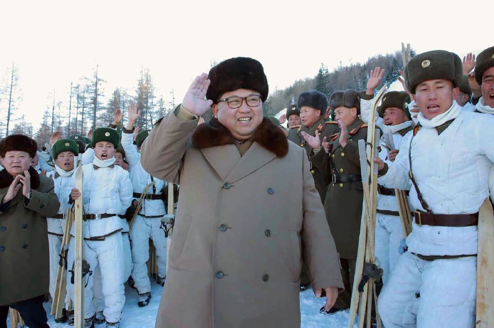  It is all smiles Kim Jong-Un inspecting the skiing training of the mountain infantry battalion at an undisclosed location, but the dictator has some dark secrets