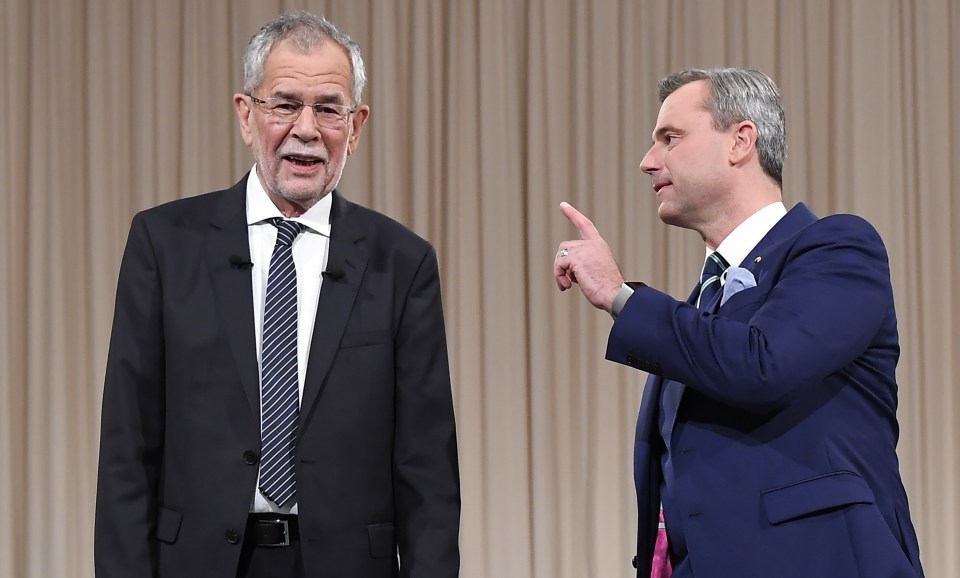 Van der Bellen won the initial election but its had to be rerun after irregularities with votes