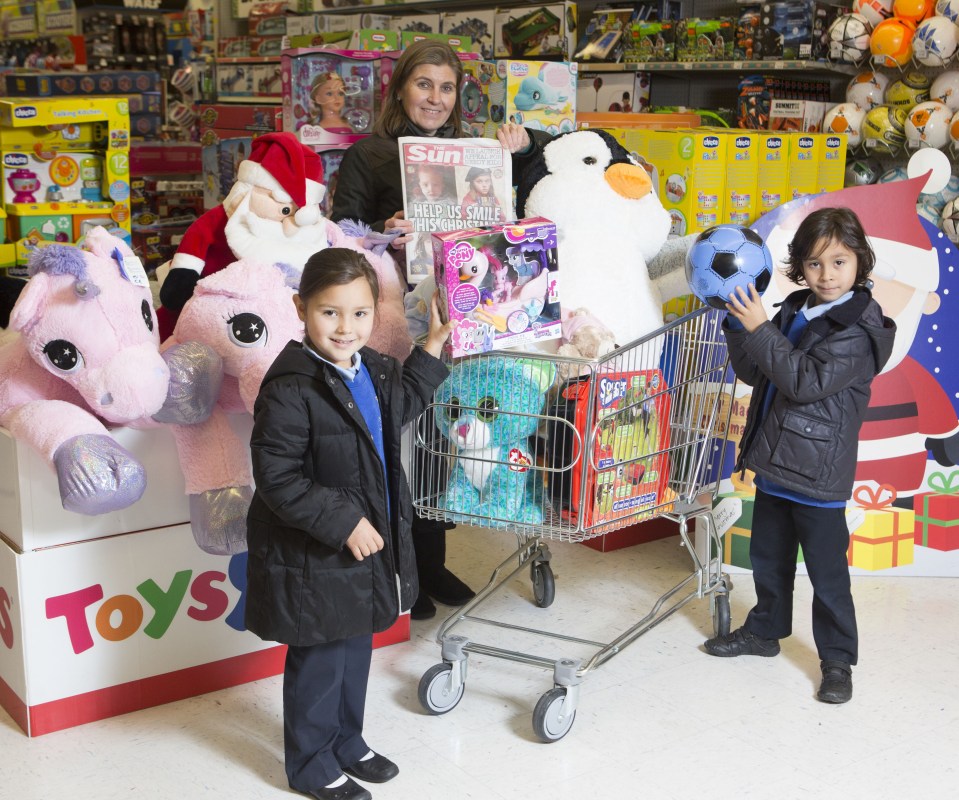 Ready to have fun . . . kind-hearted Sun readers help needy kids 