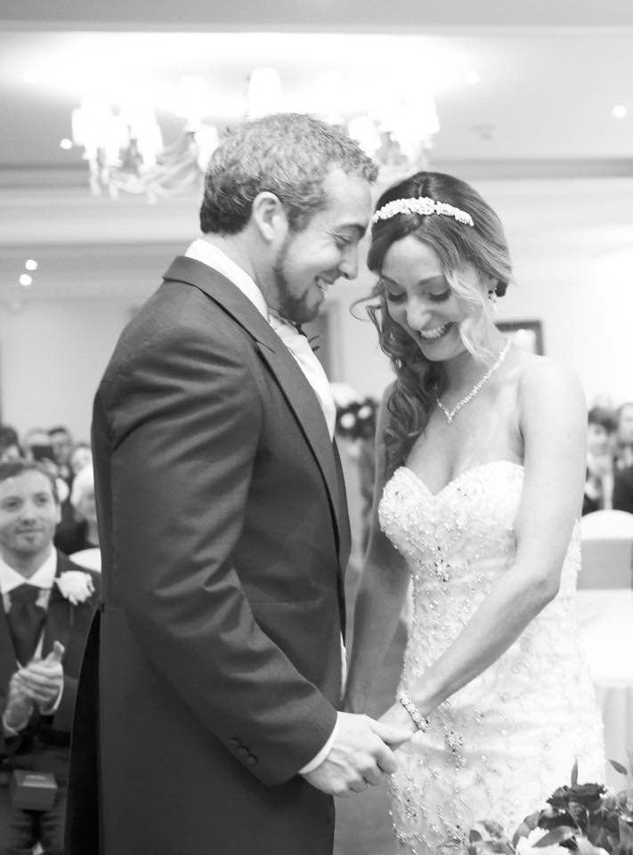 Ed and Nina on their wedding day