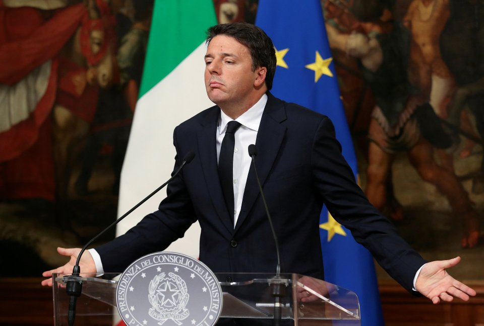Italian Prime Minister Renzi leads a news conference in Rome