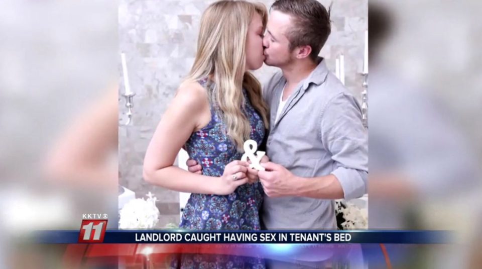 Logan, pictured with his wife, was shocked to have the footage streamed to his phone