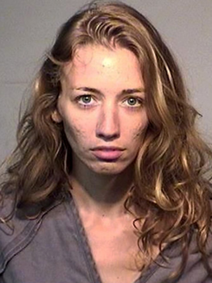 Jacqueline Chiara Bjorndal, pictured, told police that she was babysitting Aubrey Alcott when she found the girl in the pool