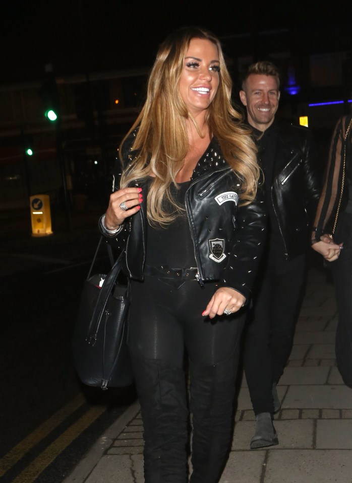 Kaite Price leaves the X Factor studios with her children Junior and Princess in London