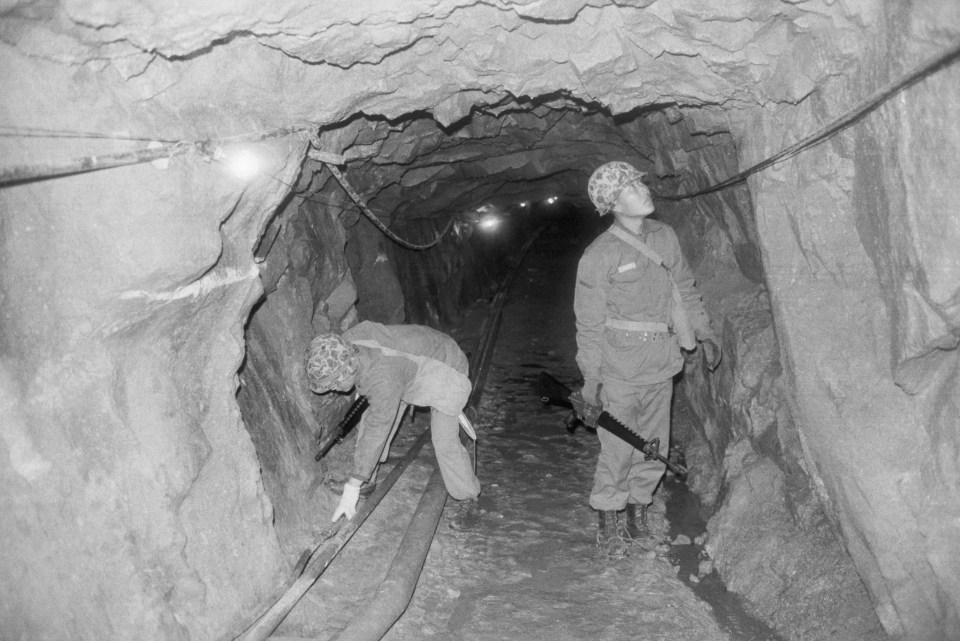 A second tunnel was found in March 1975, 13km north of Chorwon, which stretched 1.1km south of the heavily-fortified border