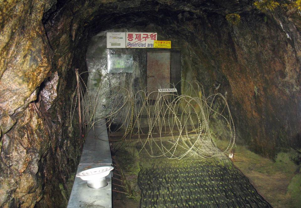 The entrance of an invasion tunnel under the DMZ between South and North Korea 