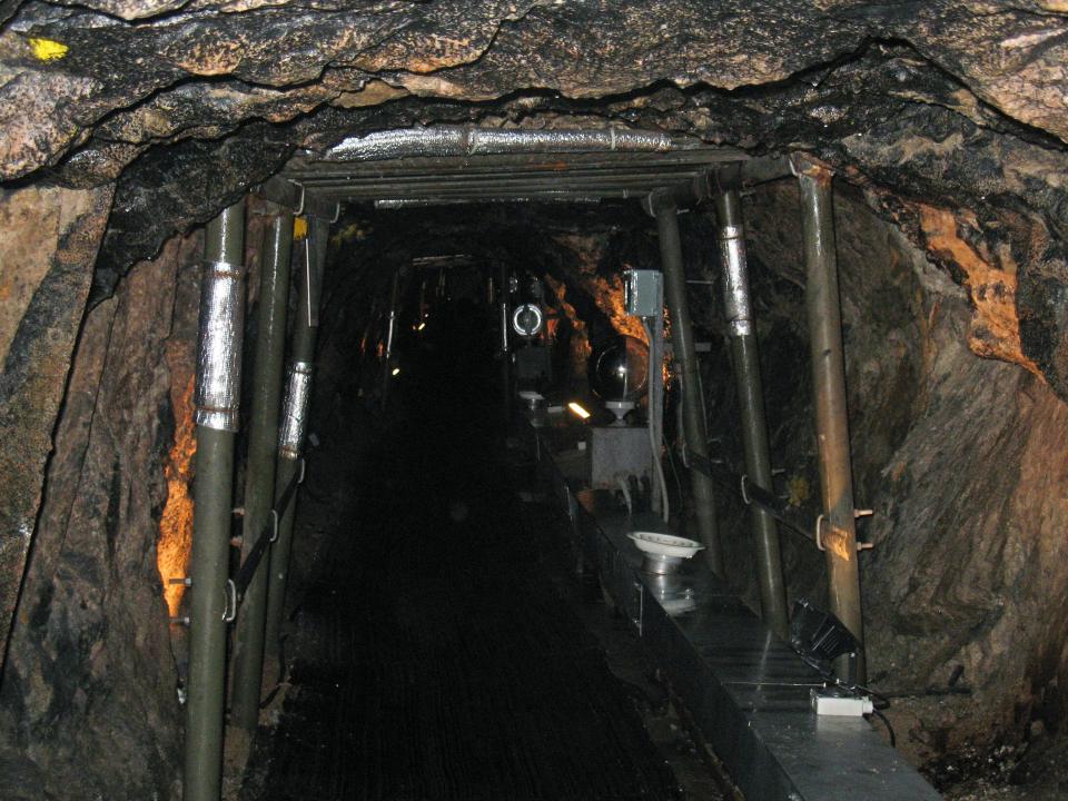This tunnel, stretching under the border with South Korea, was fitted with electricity 