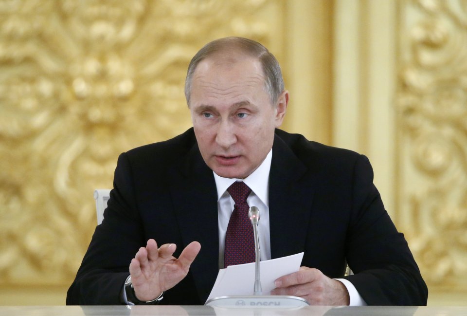 Russia's President Vladimir Putin attends a session of the Council for Civil Society and Human Rights in Moscow