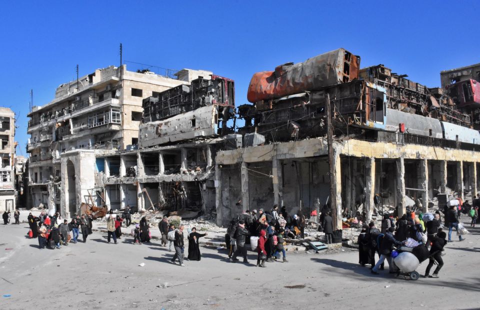 Syrian residents of the newly retaken ea