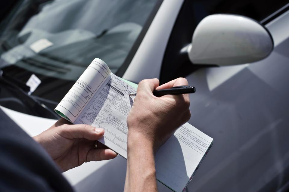  A parking ticket is issued