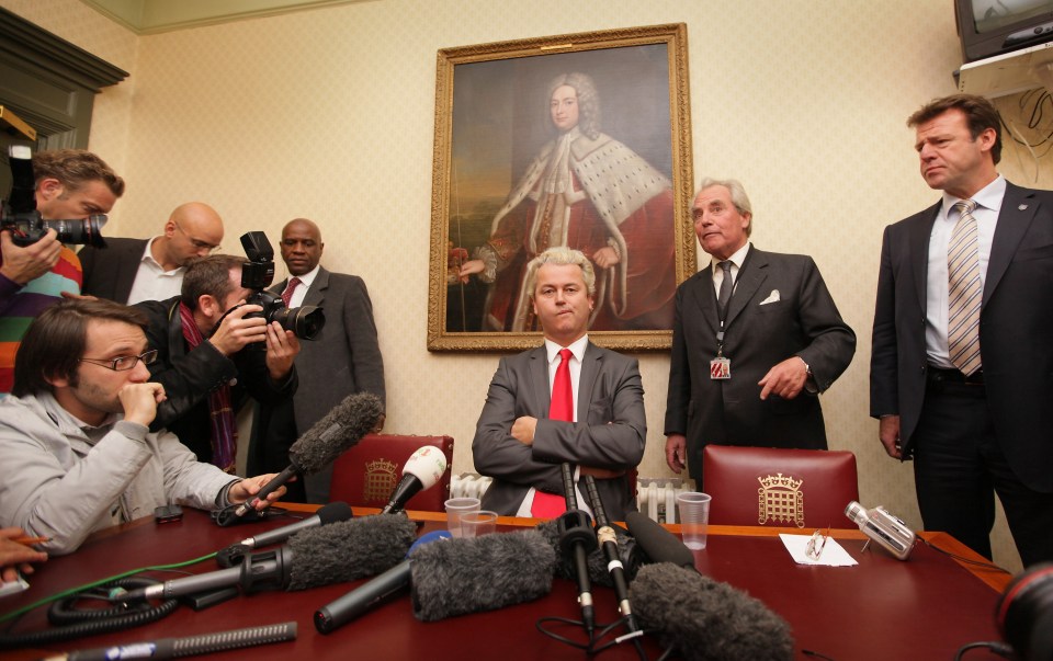 Controversial Dutch Politician Geert Wilders Arrives In The UK