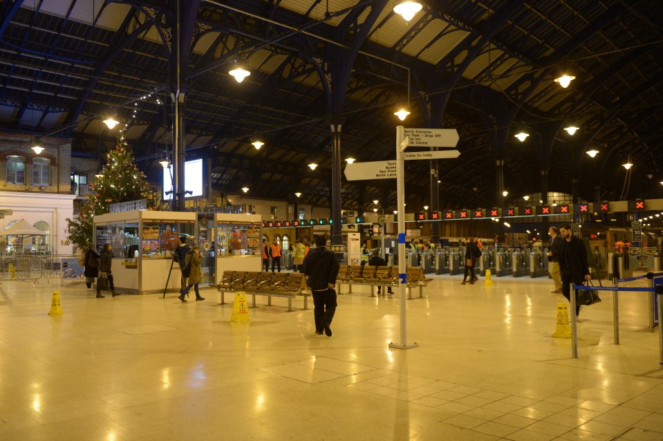 A empty Brighton train 