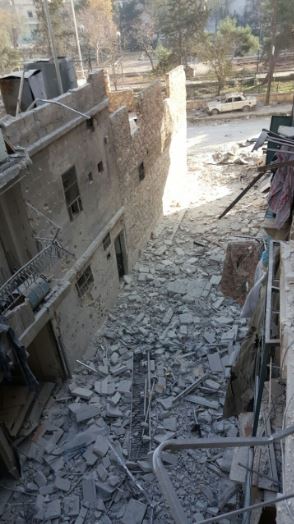 Bana's tweeted this picture of her old home after it was destroyed two weeks ago
