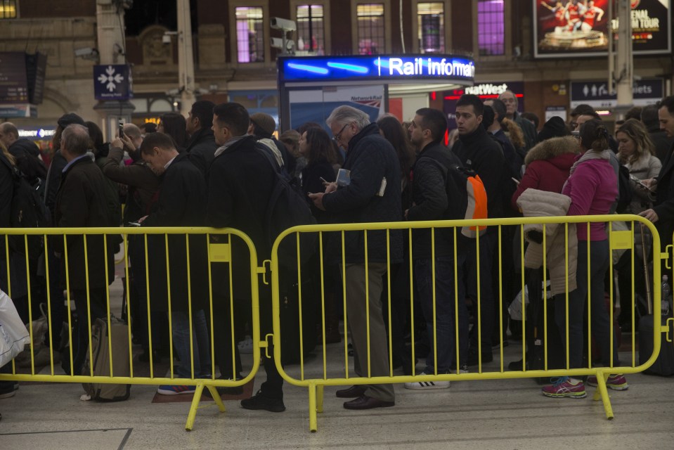  People try to get home from Victoria station tonight as the Southern strike cause turmoil