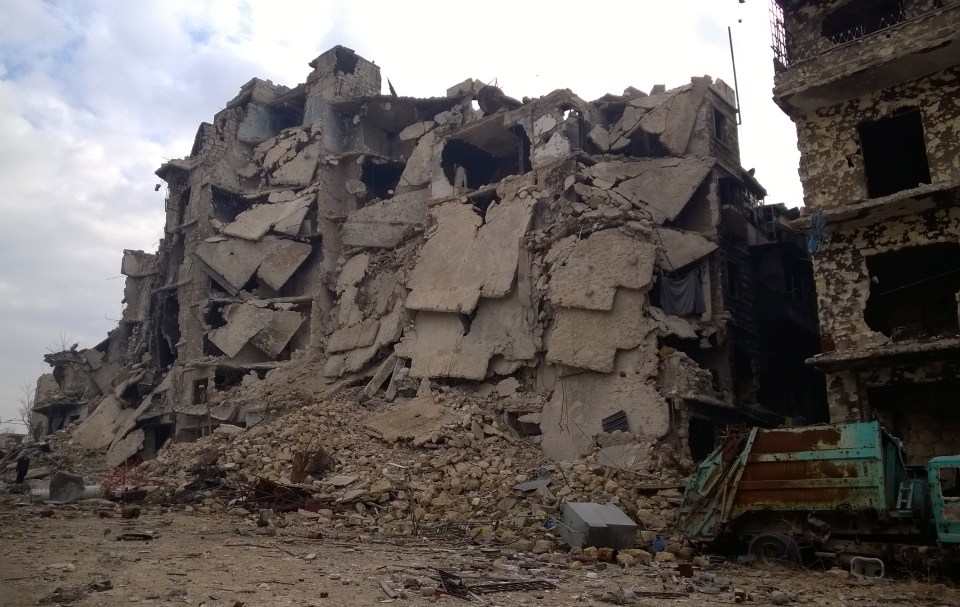 The city has been left in ruins after years of fierce fighting