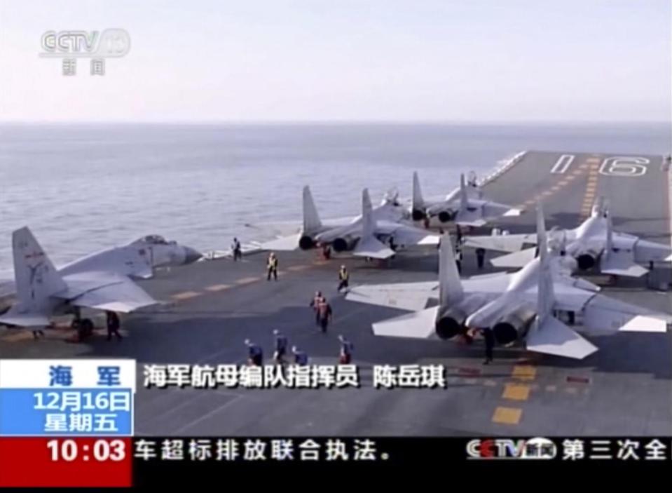 Chinese TV has been showcasing the naval war games 