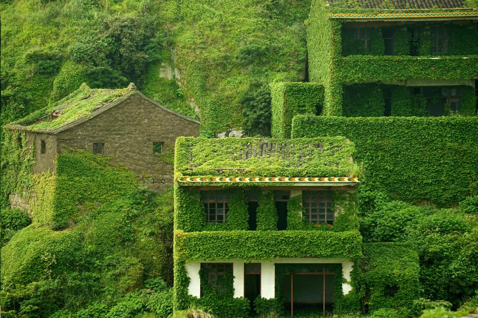  The idyllic village is a stark contrast from the metropolitan skyline of mainland China