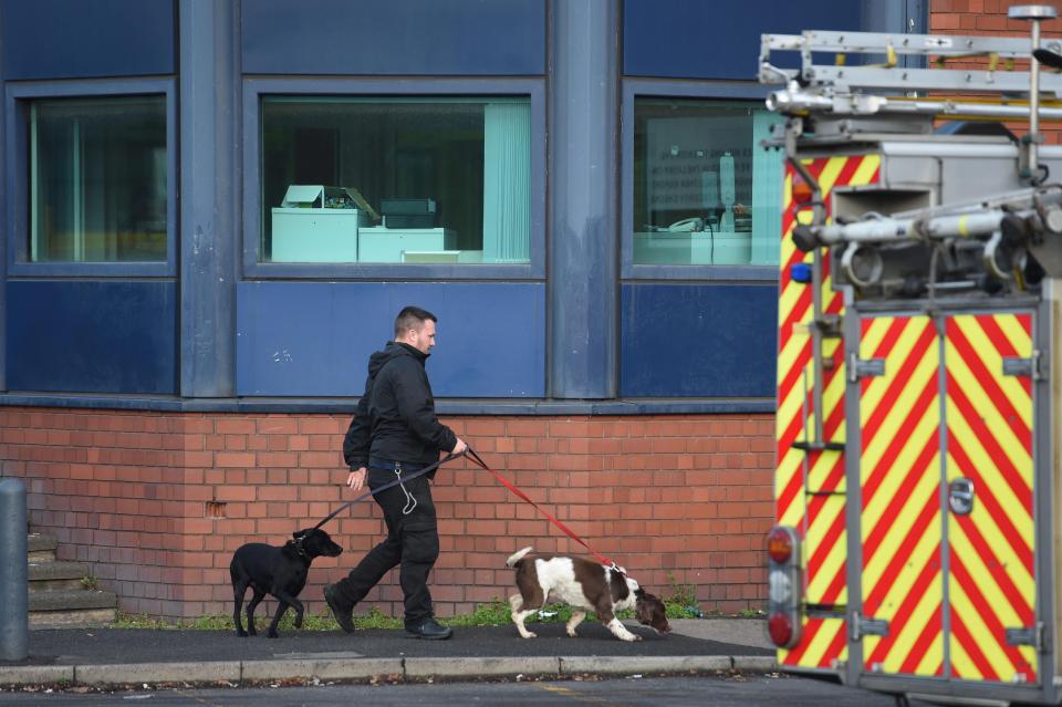 Dog teams have been employed to try and help stem the riot
