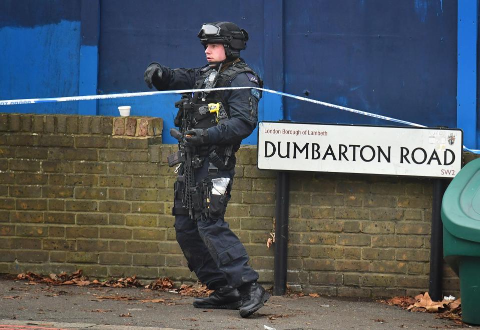 The incident happened in Dumbarton Road in the area of south London