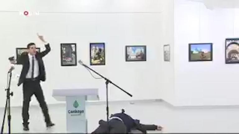 A video showed the attacker shouting: "Don't forget Aleppo, don't forget Syria!"