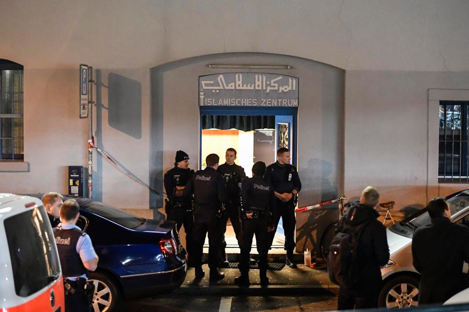 Three men were shot in an attack inside a mosque in Zurich, with the gunman's body found nearby