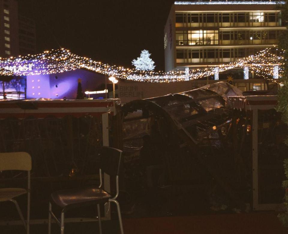  Revellers at the Christmas market shared pictures showing the carnage unfolding