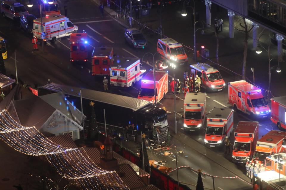 Emergency workers raced to the scene to treat the wounded