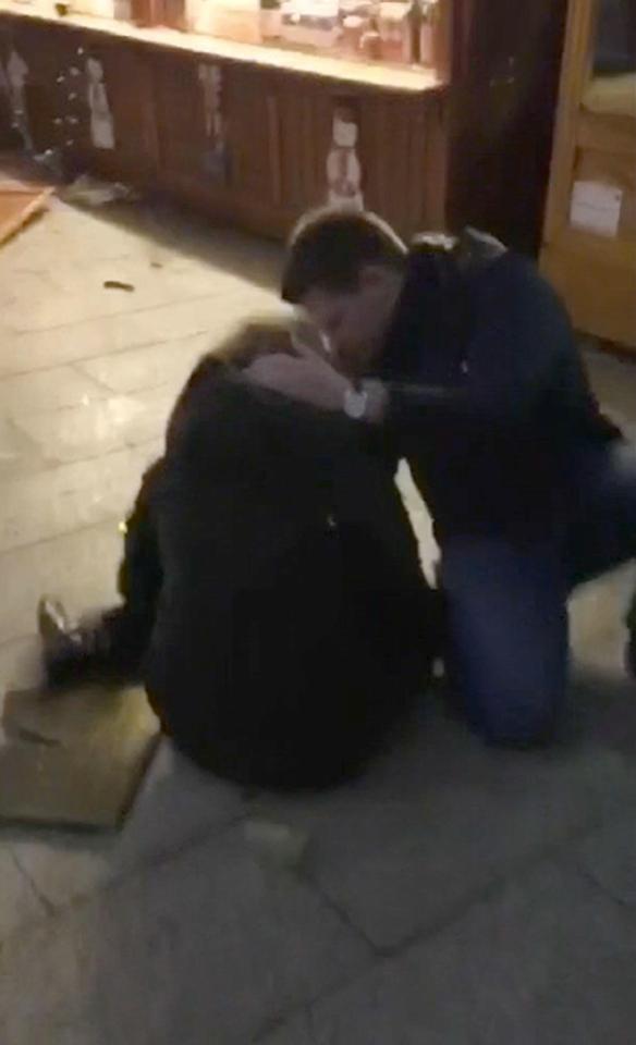 People could be seen rushing to the aid of those injured in the attacks in video footage