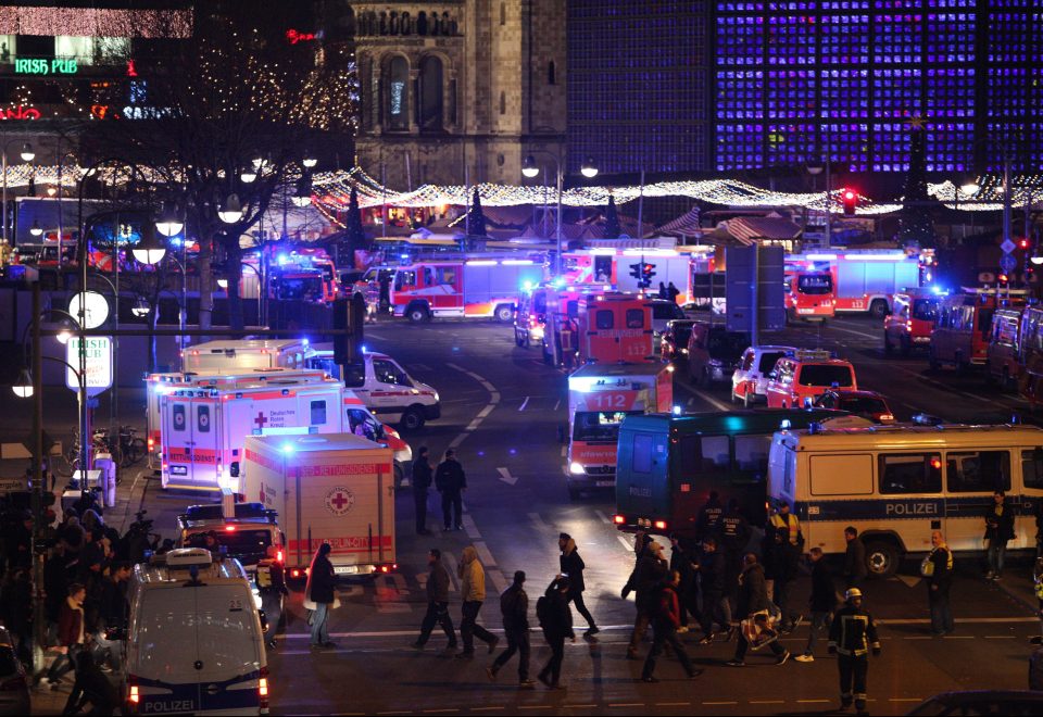  Dozens of emergency vehicles rushed to the scene as the horror unfolded at around 7pm