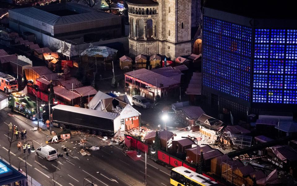  The scale of the damage done by the 32-tonne truck