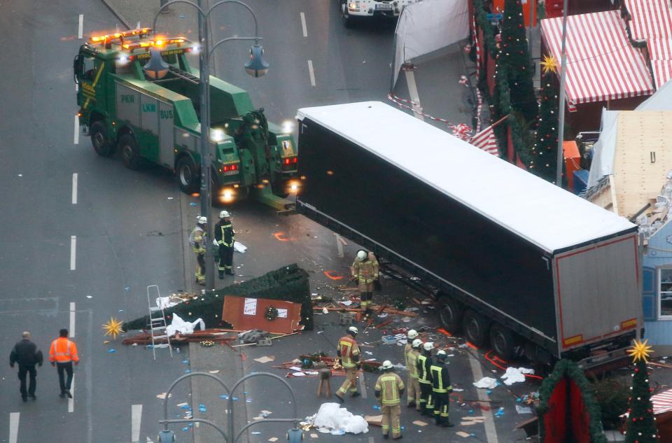 The lorry ploughed through a Christmas market, killing 12